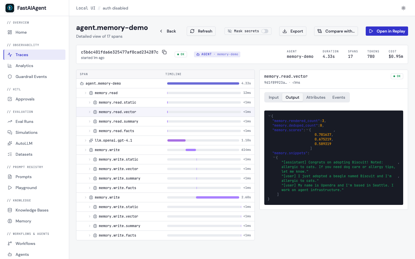 VectorBlock scores and snippets